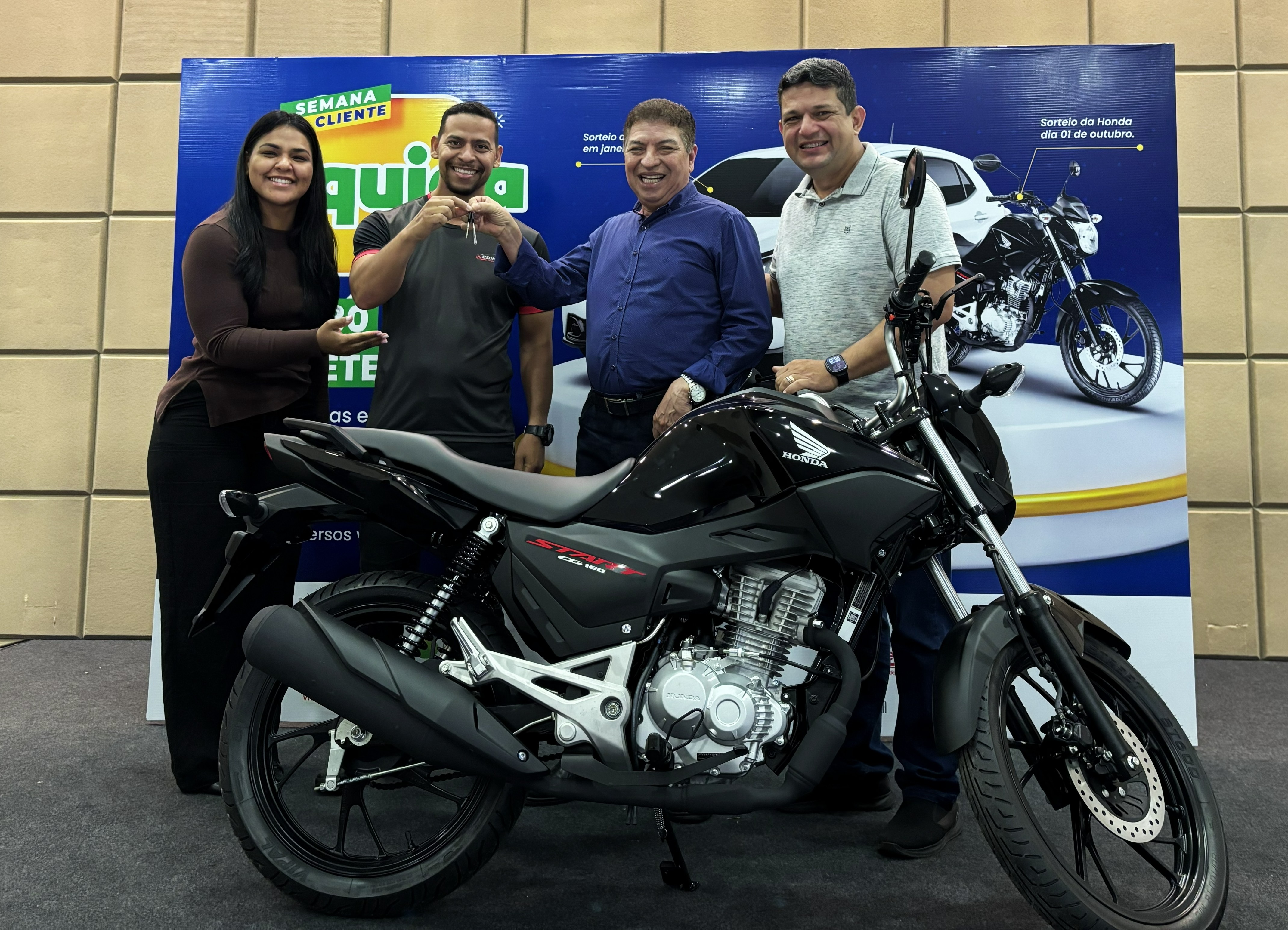 Morador de Tapurah ganha Honda CG 160 no sorteio da campanha Liquida CDL